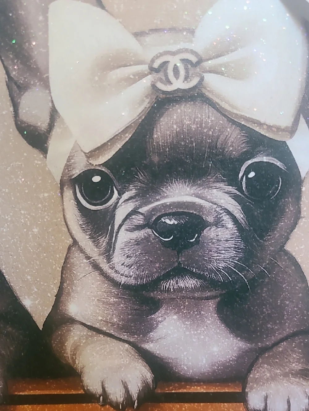 Hermes Orange Gift Box with Two French Bulldog Puppies